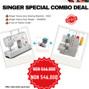 Singer Heavy-duty Sewing Machine 4423 + Serger 14HD854